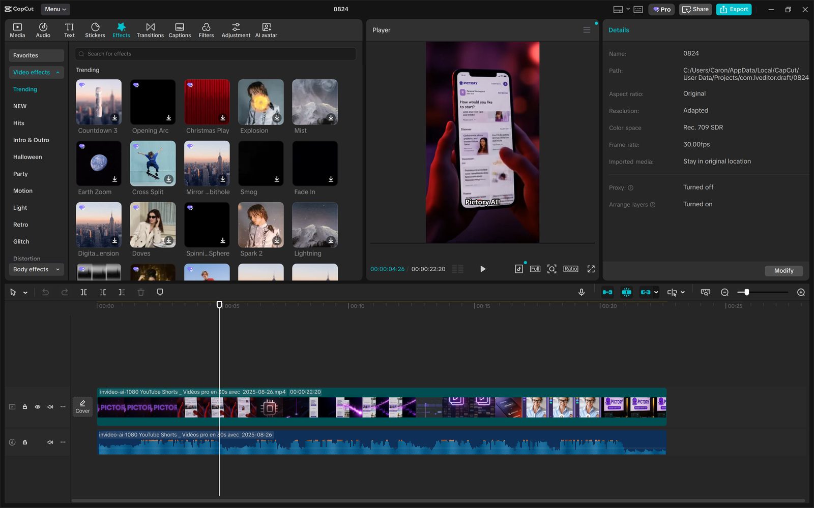 CapCut studio with AI subtitles and captions workflow